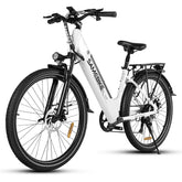 SAMEBIKE RS-A01 Pro Electric Bike - 350W Motor 36V15AH Battery 40KM Range Mechanical Disc Brakes - White